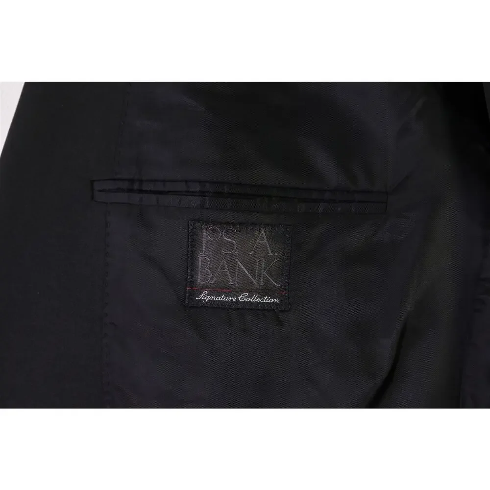 Jos A Bank Signature Black 1-Btn Notch Lapel Tuxedo Blazer Jacket 43L 42L